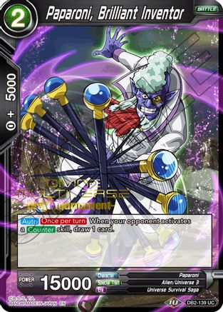 Paparoni, Brilliant Inventor (Divine Multiverse Draft Tournament) (DB2-139) - Tournament Promotion Cards
