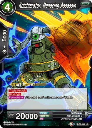 Koichiarator, Menacing Assassin (Divine Multiverse Draft Tournament) (DB2-141) - Tournament Promotion Cards