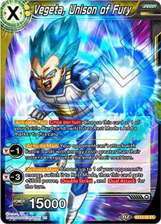 Vegeta, Unison of Fury (EX12-02) - Expansion Deck Box Set 12 Universe 11 Unison Foil