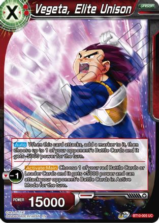 Vegeta, Elite Unison (BT10-005) - Rise of the Unison Warrior