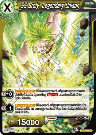 SS Broly, Legendary Unison (BT10-094) - Rise of the Unison Warrior