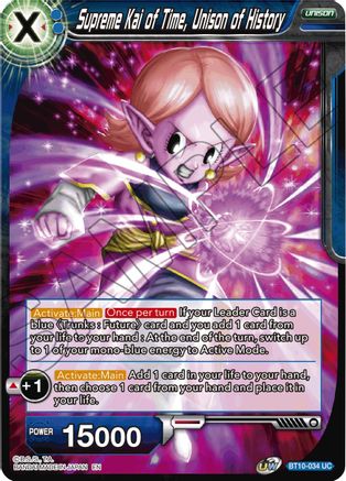 Supreme Kai of Time, Unison of History (BT10-034) - Rise of the Unison Warrior