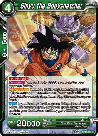 Ginyu the Bodysnatcher (BT10-077) - Rise of the Unison Warrior Foil