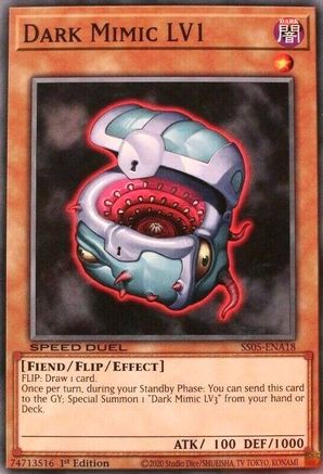 Dark Mimic LV1 (SS05-ENA18) - Speed Duel Decks: Twisted Nightmares 1st Edition