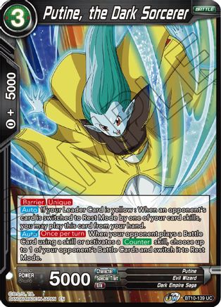Putine, the Dark Sorcerer (BT10-139) - Rise of the Unison Warrior Foil
