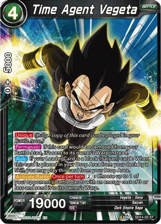 Time Agent Vegeta (SD14-03) - Rise of the Unison Warrior Foil