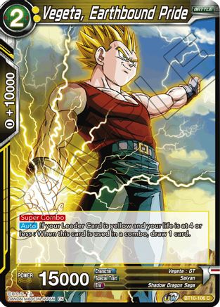 Vegeta, Earthbound Pride (BT10-106) - Rise of the Unison Warrior Foil