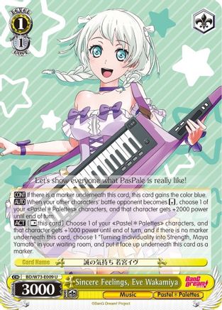 Sincere Feelings, Eve Wakamiya (BD/W73-E009 U) - BanG Dream! Vol.2