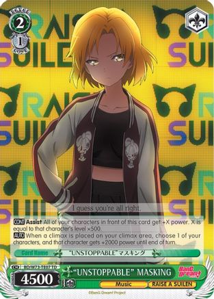 "UNSTOPPABLE" MASKING (BD/W73-TE07 TD) - BanG Dream! Vol.2