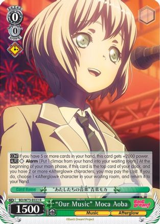 "Our Music" Moca Aoba (BD/W73-E022 R) - BanG Dream! Vol.2