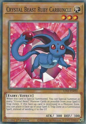 Crystal Beast Ruby Carbuncle (LDS1-EN092) - Legendary Duelists: Season 1 1st Edition