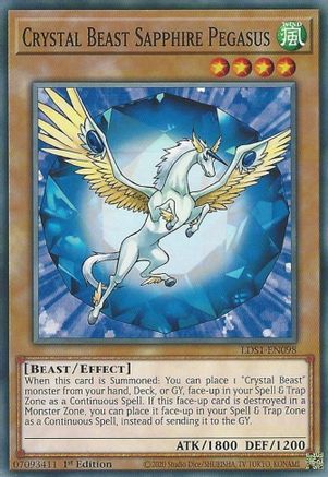 Crystal Beast Sapphire Pegasus (LDS1-EN098) - Legendary Duelists: Season 1 1st Edition