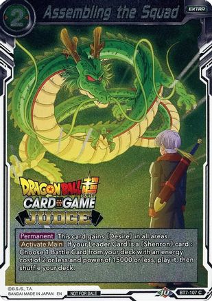 Assembling the Squad (BT7-107) - Judge Promotion Cards