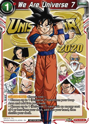 We Are Universe 7 (BT9-018) - Tournament Promotion Cards