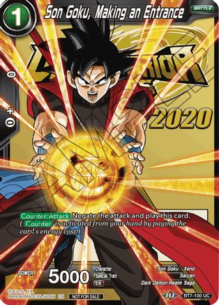 Son Goku, Making an Entrance (BT7-100) - Tournament Promotion Cards