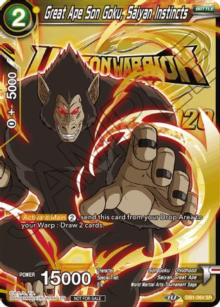 Great Ape Son Goku, Saiyan Instincts (DB1-064) - Tournament Promotion Cards