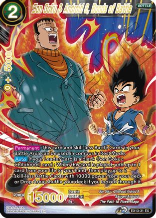 Son Goku & Android 8, Bonds of Battle (EX13-31) - Special Anniversary Set 2020 Foil