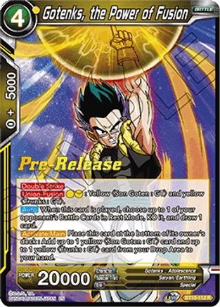 Gotenks, the Power of Fusion (BT10-112) - Rise of the Unison Warrior PreRelease Cards