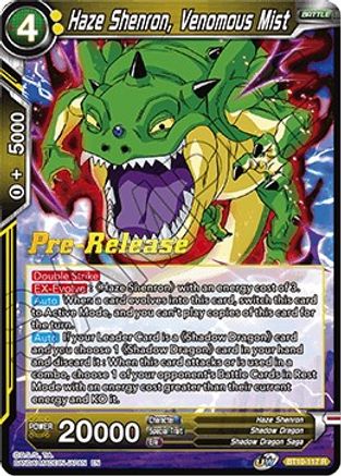 Haze Shenron, Venomous Mist (BT10-117) - Rise of the Unison Warrior PreRelease Cards