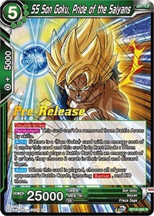 SS Son Goku, Pride of the Saiyans (BT10-065) - Rise of the Unison Warrior PreRelease Cards