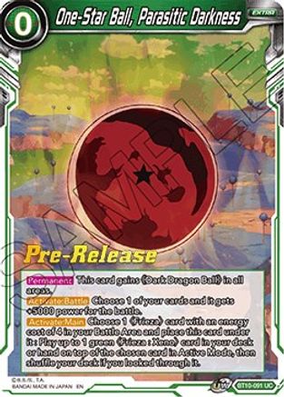 One-Star Ball, Parasitic Darkness (BT10-091) - Rise of the Unison Warrior PreRelease Cards