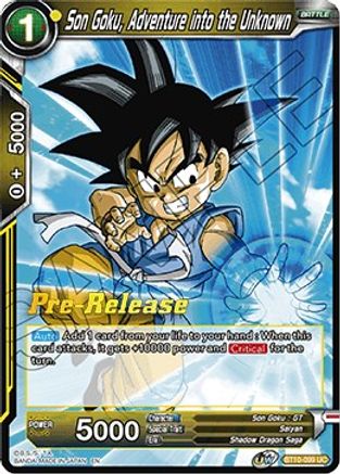 Son Goku, Adventure into the Unknown (BT10-099) - Rise of the Unison Warrior PreRelease Cards