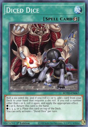 Diced Dice (ROTD-EN067) - Rise of the Duelist 1st Edition