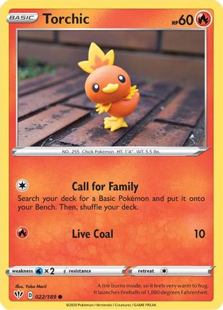 Torchic 022/189 SWSH03 Darkness Ablaze - Common