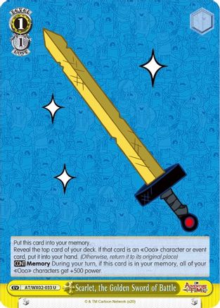 Scarlet, the Golden Sword of Battle (AT/WX02-033 U) - Adventure Time