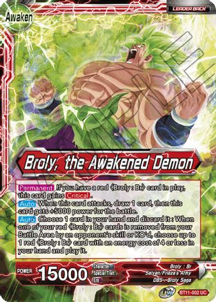 Broly // Broly, the Awakened Demon (BT11-002) - Vermilion Bloodline Foil
