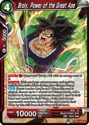Broly, Power of the Great Ape (BT11-016) - Vermilion Bloodline