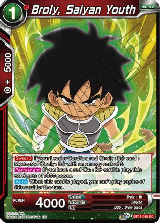 Broly, Saiyan Youth (BT11-018) - Vermilion Bloodline