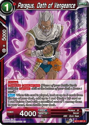 Paragus, Oath of Vengeance (BT11-021) - Vermilion Bloodline