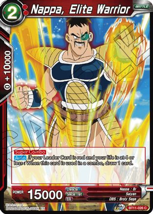 Nappa, Elite Warrior (BT11-026) - Vermilion Bloodline