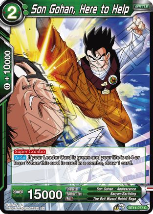 Son Gohan, Here to Help (BT11-077) - Vermilion Bloodline Foil