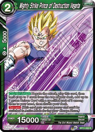 Mighty Strike Prince of Destruction Vegeta (BT11-068) - Vermilion Bloodline Foil