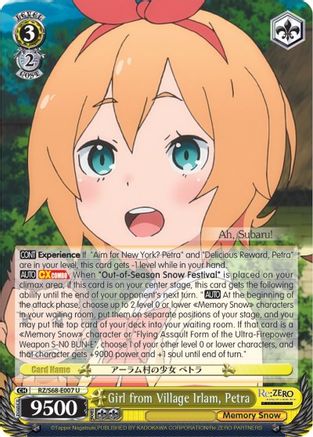Girl from Village Irlam, Petra (RZ/S68-E007 U) - Re:ZERO Memory Snow