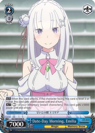 Date-Day Morning, Emilia (RZ/S68-E066 R) - Re:ZERO Memory Snow