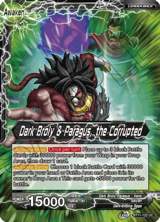 Dark Broly & Paragus // Dark Broly & Paragus, the Corrupted (BT11-122) - Vermilion Bloodline