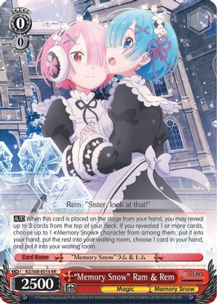 "Memory Snow" Ram & Rem (RZ/S68-E014 RR) - Re:ZERO Memory Snow