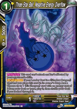 Three-Star Ball, Negative Energy Overflow (BT11-115) - Vermilion Bloodline Foil
