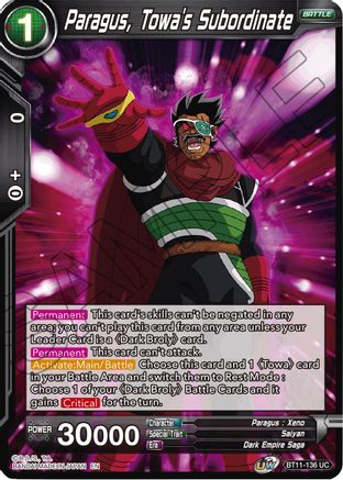 Paragus, Towa's Subordinate (BT11-136) - Vermilion Bloodline