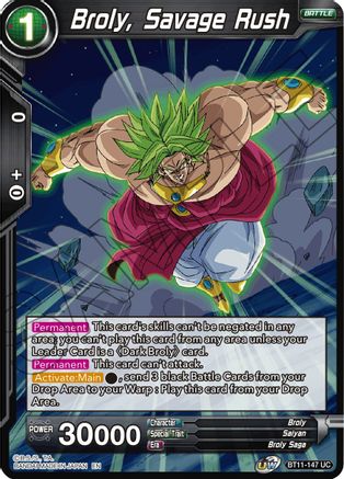 Broly, Savage Rush (BT11-147) - Vermilion Bloodline Foil