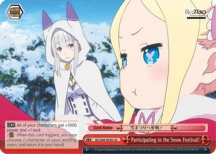 Participating in the Snow Festival! (RZ/S68-E050 CR) - Re:ZERO Memory Snow