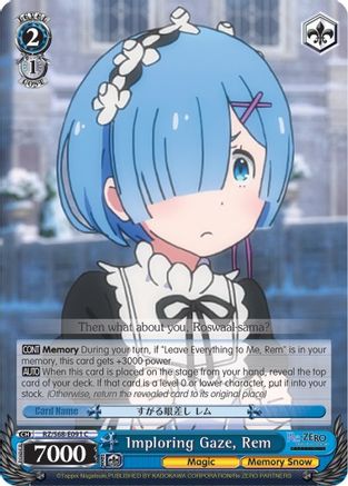 Imploring Gaze, Rem (RZ/S68-E091 C) - Re:ZERO Memory Snow