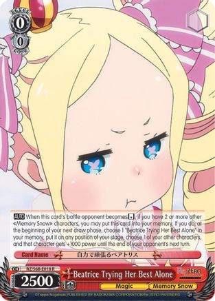 Beatrice Trying Her Best Alone (RZ/S68-E018 R) - Re:ZERO Memory Snow