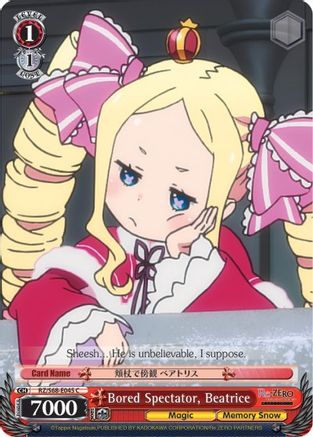 Bored Spectator, Beatrice (RZ/S68-E045 C) - Re:ZERO Memory Snow