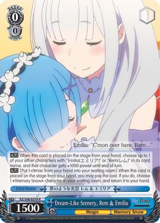 Dream-Like Scenery, Rem & Emilia (RZ/S68-E059 R) - Re:ZERO Memory Snow