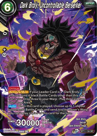 Dark Broly, Uncontrollable Berserker (BT11-134) - Vermilion Bloodline
