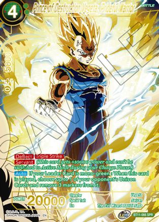 Prince of Destruction Vegeta, Prideful Warrior (SPR) (BT11-066) - Vermilion Bloodline